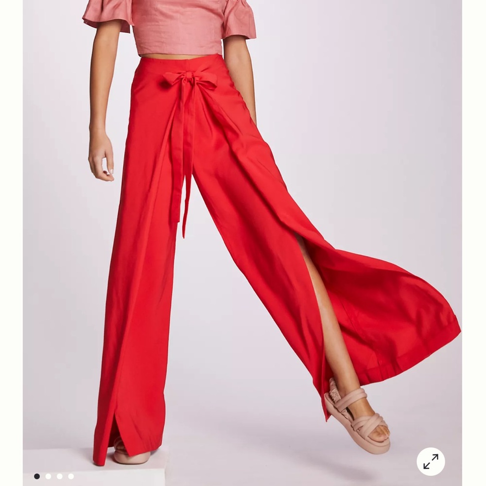 Margo Baridon wrap pants from Anthropologie.